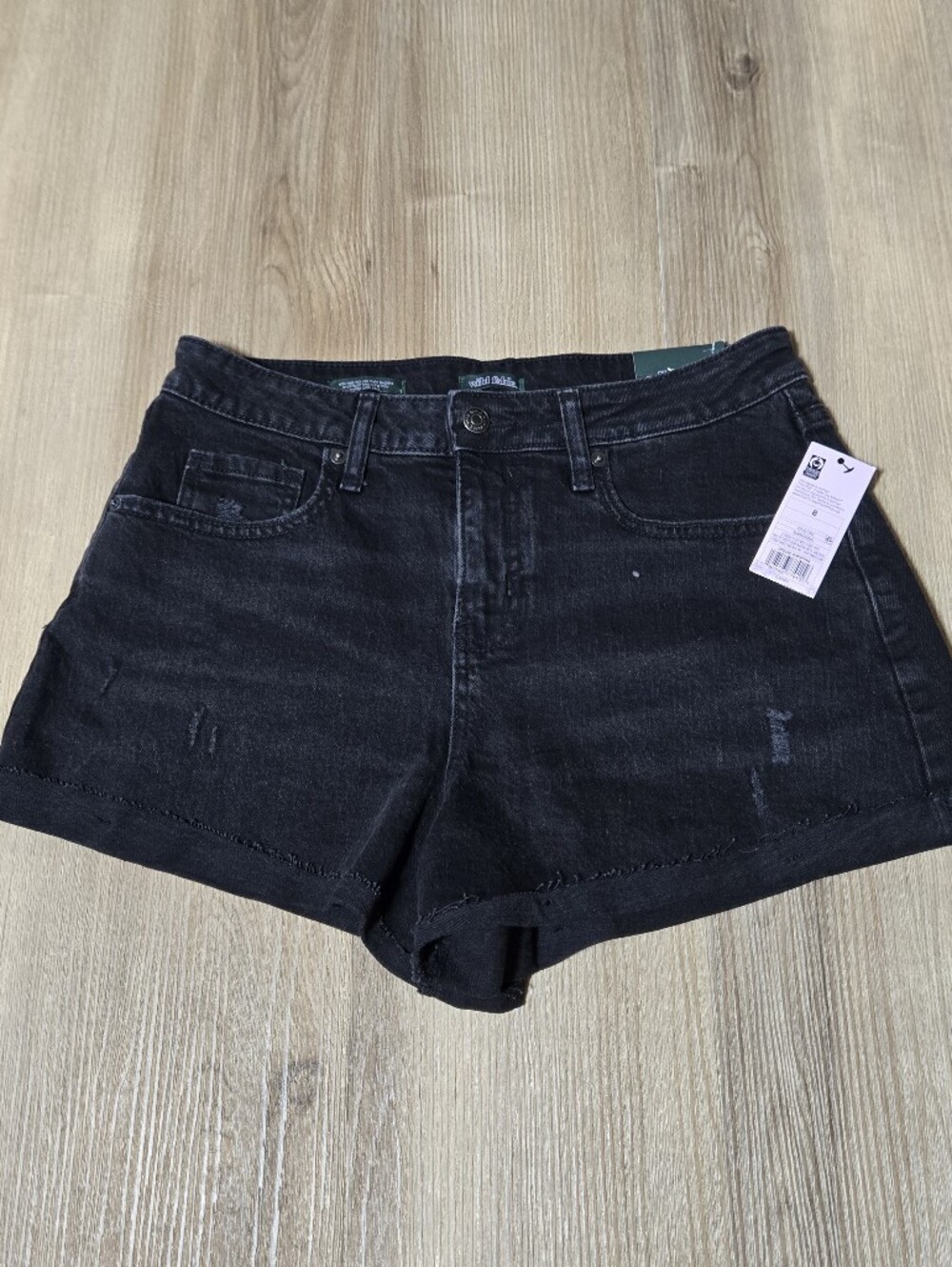 Black Denim Cutoff Shorts